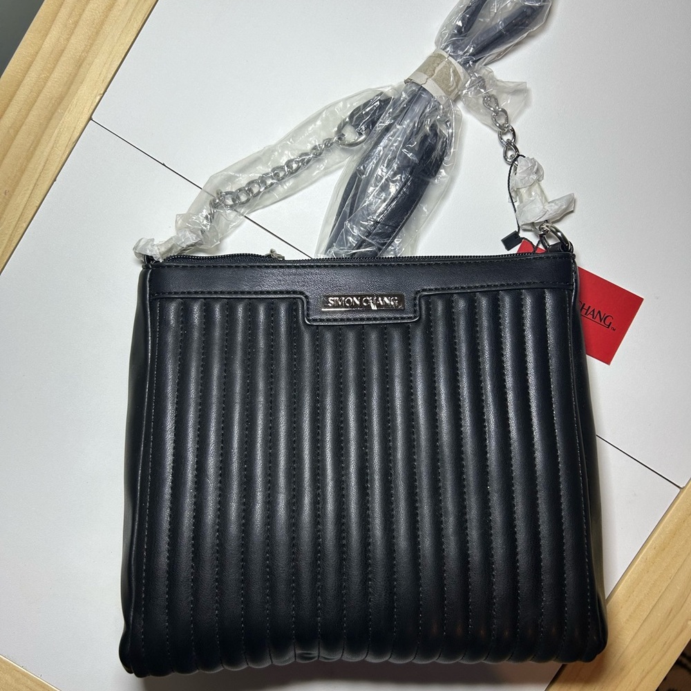 Simon Chang Black Quilted Women's Bag